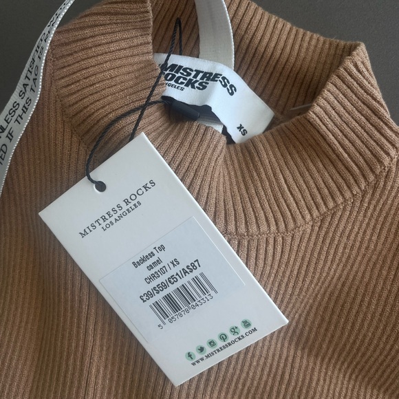 Mistress Rocks / House of CB Camel Ribbed Top NWT - Picture 8 of 9